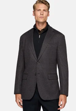 Vestes-Boggi Milano Veste B Jersey Marron Et Bleu En Laine Brown - Blue