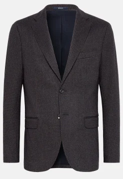 Vestes-Boggi Milano Veste B Jersey Marron Et Bleu En Laine Brown - Blue