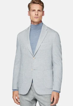 Vestes-Boggi Milano Veste B Jersey En Coton Mélangé Bleu clair