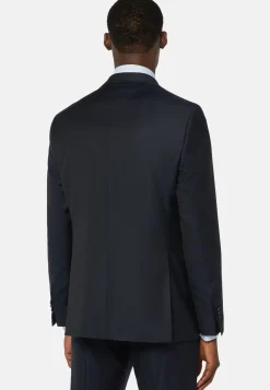 Vestes-Boggi Milano Veste Bleu Marine En Laine Super 130