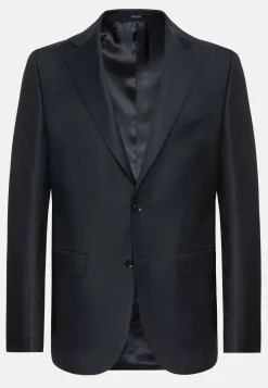 Vestes-Boggi Milano Veste Bleu Marine En Laine Super 130