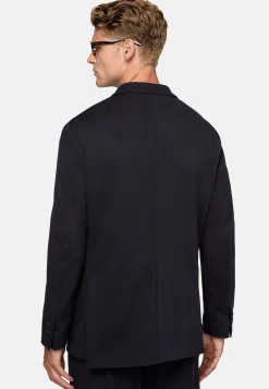 Vestes-Boggi Milano Veste Bleu Marine En Nylon Et Laine B Tech