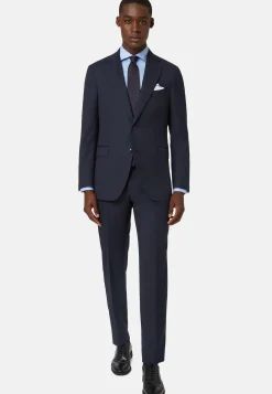 Vestes-Boggi Milano Veste Micro Structurée En Laine Entoilée bleu marine