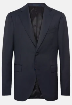 Vestes-Boggi Milano Veste Micro Structurée En Laine Entoilée bleu marine