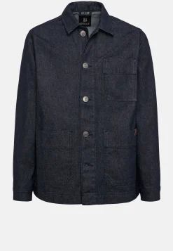 Vestes|Surchemise & Shirt Jackets-Boggi Milano Veste Chemise De Travail En Denim Bleu Foncé