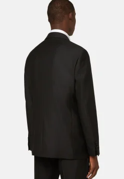 Vestes-Boggi Milano Veste De Smoking En Laine Avec Revers En Pointe Noir