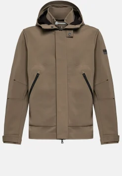 Blousons-Boggi Milano Veste En Tissu Technique Recyclé B Tech Taupe