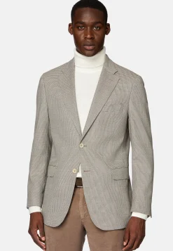 Vestes-Boggi Milano Veste Gris Tourterelle En Laine Extensible Taupe