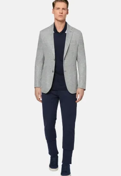 Vestes-Boggi Milano Veste e En Mélange Coton Et Lin B Jersey Gris