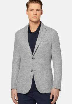 Vestes-Boggi Milano Veste e En Mélange Coton Et Lin B Jersey Gris