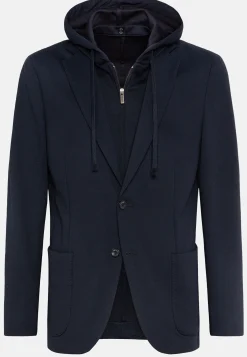 Vestes-Boggi Milano Veste Molletonnée Madison Bleu Marine En Coton Mélangé