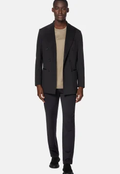 Vestes-Boggi Milano Veste e À Double Boutonnage En Nylon Stretch BTech Noir