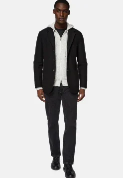 Vestes-Boggi Milano Veste e B Jersey En Pure Laine Noir