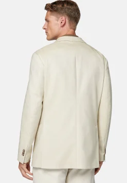 Vestes-Boggi Milano Veste En Laine Et Coton Stretch Sable