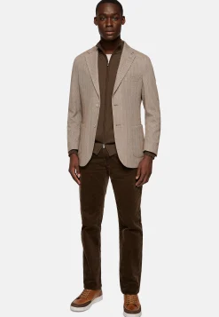 Vestes-Boggi Milano Veste Structurée En Coton Mélangé Jersey Taupe