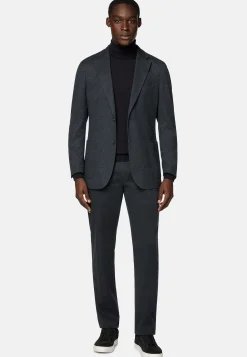 Vestes-Boggi Milano Veste Structurée En Coton Mélangé Jersey bleu marine