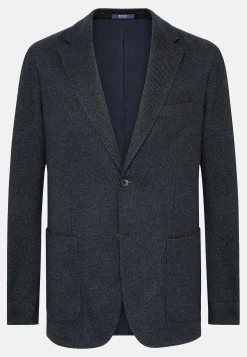 Vestes-Boggi Milano Veste Structurée En Coton Mélangé Jersey bleu marine