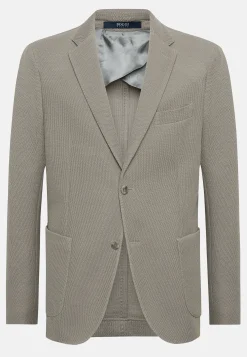 Vestes-Boggi Milano Veste Structurée Gris Tourterelle En Jersey De Laine