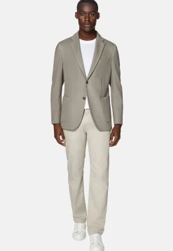 Vestes-Boggi Milano Veste Structurée Gris Tourterelle En Jersey De Laine